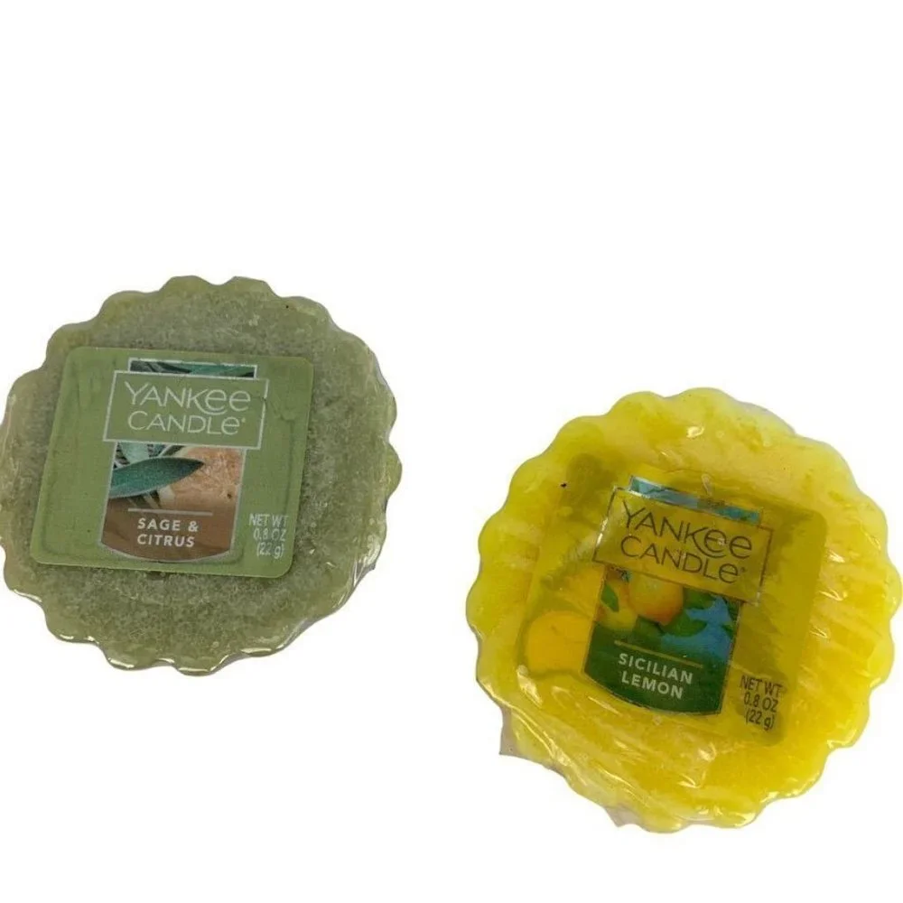 Yankee Candle Tarts Lot of 6 Assorted Scents Citrus Apple Candy Cane 0.8 oz each